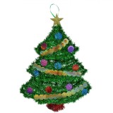 Decoratiuni Perete Tinsel, Brad Decorativ, 3D, Verde, 42cm, Oem