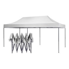 Cort pliabil evenimente 3x6 m, structura metalica solida, prelata impermeabila Oxford 700D, protectie UV, picioare telescopice, deschidere tip armonic