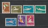 Romania 1963 - #561 Sporturi Natatie 7v MNH, Nestampilat