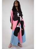 Cumpara ieftin Rochie Maxi Dama, Buzunare, Maneca Lunga, Retro Lady, Talie Unica S-XL, Multicolor