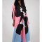 ROCHIE MAXI CU BUZUNARE SI MANECA LUNGA RETRO LADY TALIE UNICA Multicolora