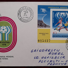 1978-Lp955-Argentina,col.dant.+stamp.Turneu Final-FDC CIRCULAT-RAR