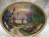 FARURIE DECORATIVA / CUTIE MUZICALA MONTATA PE FARFURIE DECORATIVA SEMNATA FRANKLIN MINT EDITIE LIMITATA
