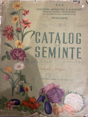 Catalog de seminte al trustului AGROSEM - 1958 foto