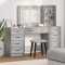 vidaXL Masă de Machiaj 3 pcs Gri 40 x 41 x 135 cm Lemn compozit