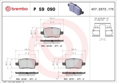 BREMBO P 59 090 PRIME LINE set placute frana,frana disc