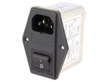 Conector Alimentare AC 4A 250VAC IEC 60320 FYQ04A1
