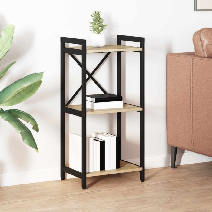 vidaXL Raft pentru cărți Stejar Sonoma 40 x 30 x 85 cm Lemn compozit 868366