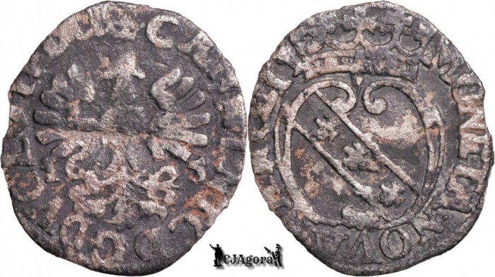 1625, &frac12; Groschen - Carol al IV-lea &amp; Nicole - Ducatul Lorenei (superioare)