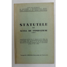 STATUTELE SI ACTUL DE FONDATIUNE AL CASEI DE PENSIUNI SI AJUTOARE A PERSONALULUI SOCIETATII NATIONALE DE CREDIT INDUSTRIAL , 1934