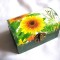 cutie de lemn decorata cu flori de floarea soarelui 28036