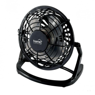 Mini ventilator de birou cu alimentare USB negru 10 cm Home foto