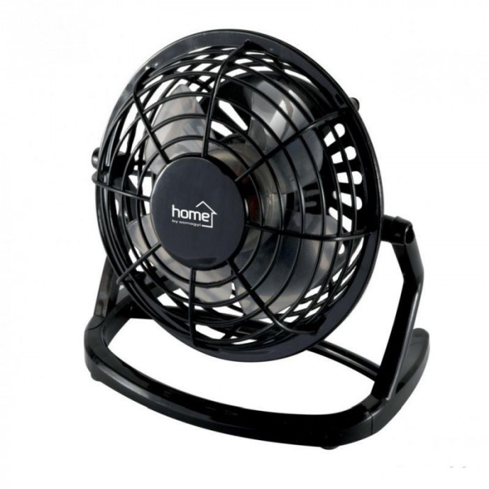 Mini ventilator de birou cu alimentare USB negru 10 cm Home