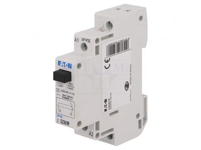 Releu Bistabil cu Impulsuri SPDT 16A IP20 Z-S230/W
