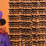 Perdea decorativa de Halloween cu lilieci negri, 1 bucata, 2 cm, CMCLASS
