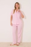 women&#039;secret set de pijama de bumbac culoarea roz, bumbac, 3599228
