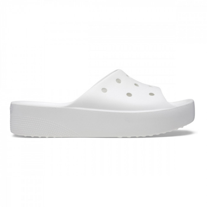 Papuci Crocs Classic Platform Slide Alb - White