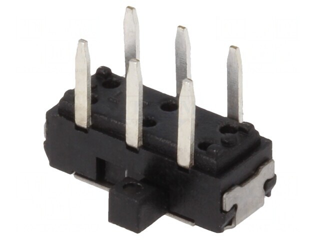 Comutator glisant 2 poziții SP3T 0,3A/6VDC ON-ON-ON PCB THT