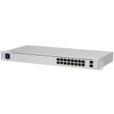 SWITCH. PoE Ubiquiti, port Gigabit x 16, SFP SFP x 2, managed, rackabil, carcasa metalica, &quot;USW-16-POE-EU&quot; (timbru verde 2 lei)