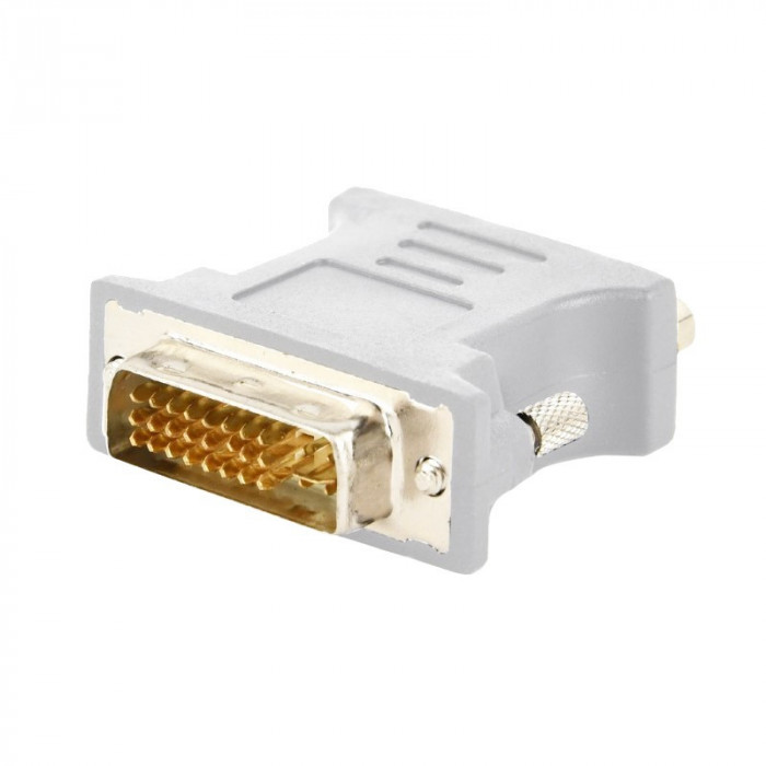 Adaptor video DVI-A tata 24+5 pini - D-Sub SVGA mama 15 pini gri Gembird A-DVI-VGA