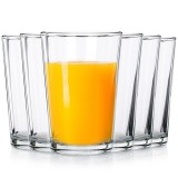 Set 6 pahare din sticla groasa 200 ml, transparente, pentru bauturi