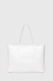 Answear Lab poseta de piele culoarea alb