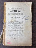 Arhiva - Organul Societatei Stiintifice si Literare Anul XIII Ianuarie-Februarie 1902 No 1-2