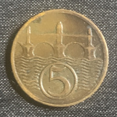 Moneda Cehoslovacia 5 haleri 1923