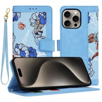 Husa pentru Apple iPhone 15 Pro Max, Techsuit, FlipCraft, Bleu foto