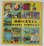 ROMANIA , HARTA TURISTICA , SUPLIMENT AL REVISTEI &#039; ROMANIA PITOREASCA &#039; , DECEMBRIE 1972 , PREZINTA RUME DE UZURA