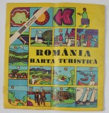 ROMANIA , HARTA TURISTICA , SUPLIMENT AL REVISTEI ' ROMANIA PITOREASCA ' , DECEMBRIE 1972