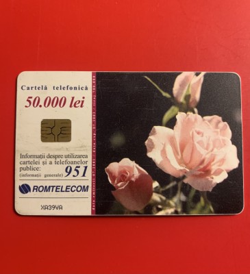 Cartela telefonică de colecție flori foto