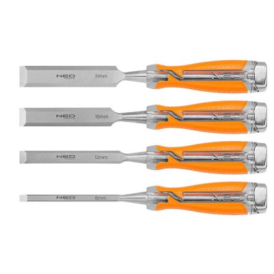 Set dalti 4 buc. 6-24mm maner bicomponent NEO TOOLS 37-900 HardWork ToolsRange foto