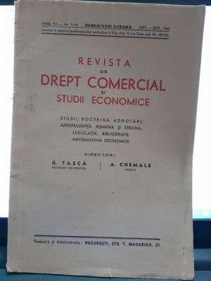 REVISTA DE DREPT COMERCIAL SI STUDII ECONOMICE NR.7-8/1940 foto