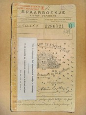 B987-Carnet Economii vechi Belgia Olanda 1940-1965 cu stampila fata 10 02 1900.