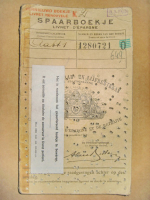 B987-Carnet Economii vechi Belgia Olanda 1940-1965 cu stampila fata 10 02 1900. foto