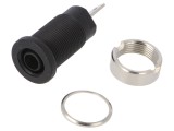 Soclu Banană 4mm Negru 24A 1000VDC