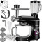 Robot de Bucătărie Planetar Multifuncțional 3 &icirc;n 1, Blender și Mașină de Tocat, 2200W, Bol 6.2l, Negru