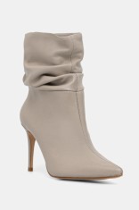 Answear Lab cizme de piele femei, culoarea gri, cu toc cui