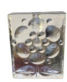 SOLIFLORA VINTAGE DIN STICLA MASIVA CU MODEL IN RELIEF, WALTHER GLAS ANII&#039;70