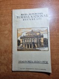 program teatrul national bucuresti stagiunea 1930-1931-reclame vechi,m. filotti