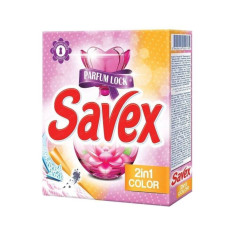 Detergent Pudra pentru Rufe SAVEX 2 in 1 Parfum Lock Color, 300g, Detergent SAVEX, Detergent Pudra, Deetergent Pudra Automat, Detergent Automat pentru