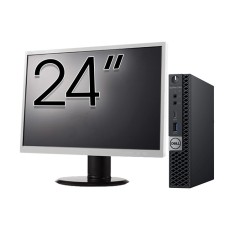Pachet Calculator Second Hand DELL OptiPlex 7060 Mini PC, Intel Core i5-8500T 2.10 - 3.50GHz, 8GB DDR4, 256GB SSD + Monitor 24 Inch NewTechnology Medi
