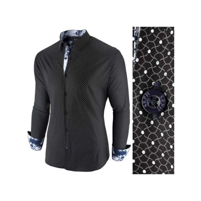 Camasa pentru barbati, negru, slim fit, casual - Epic Camasa pentru barbati, negru, slim fit, casual - Epic