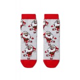 Șosete haioase din bumbac motiv Crăciun, Conte Kids 374 - Gri Deschis, 20-23 (13-14 cm)