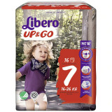 Scutece chilotel Libero Up&amp;Go Unisex 7 XL Plus, 16-26 kg, 16 buc