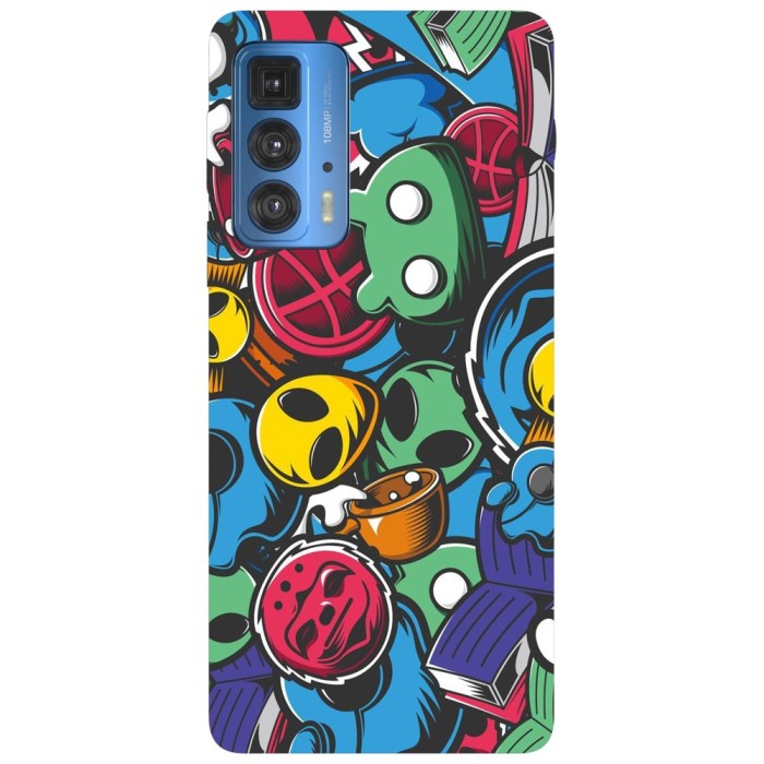 Husa compatibila cu Motorola Edge 20 model Alien masks, Silicon, TPU, Viceversa
