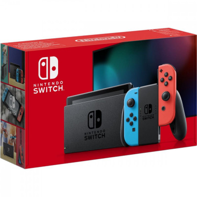 Nintendo Switch Consola Neon Red and Blue Joy-Cons 46500736 foto