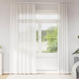 vidaXL Perdele Voile cu buzunare pentru bare 2 buc Alb
