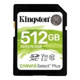SD CARD KS 512GB CL10 UHS-I SELECT PLS &quot;SDS2/512GB&quot; (timbru verde 0.03 lei), Kingston